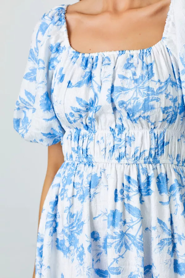 Ninette Dress in Blue- Misses and Plus (L-3X)
