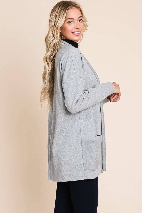 Aveline Cardigan in Heather Grey- Misses (S-L)
