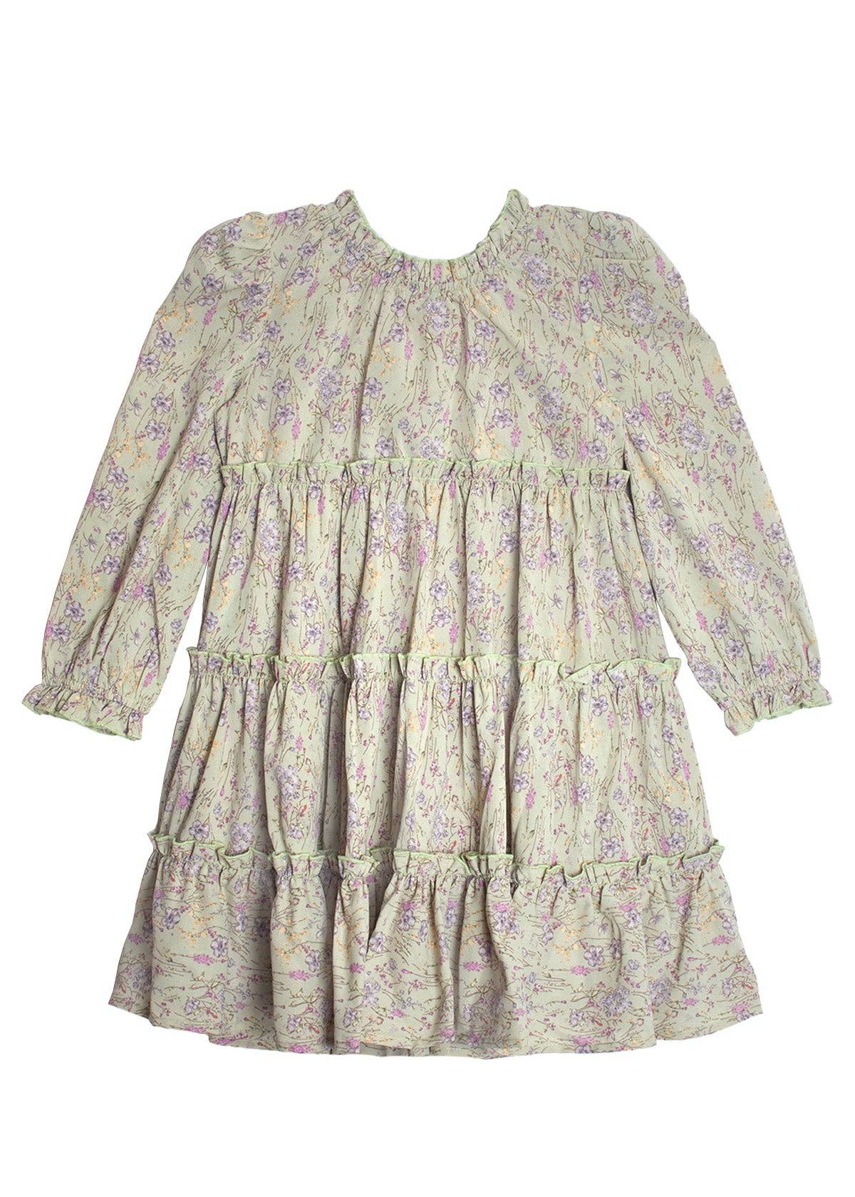 Lavender Meadows Dress in Green- Girls & Tween (3T-6X,14)