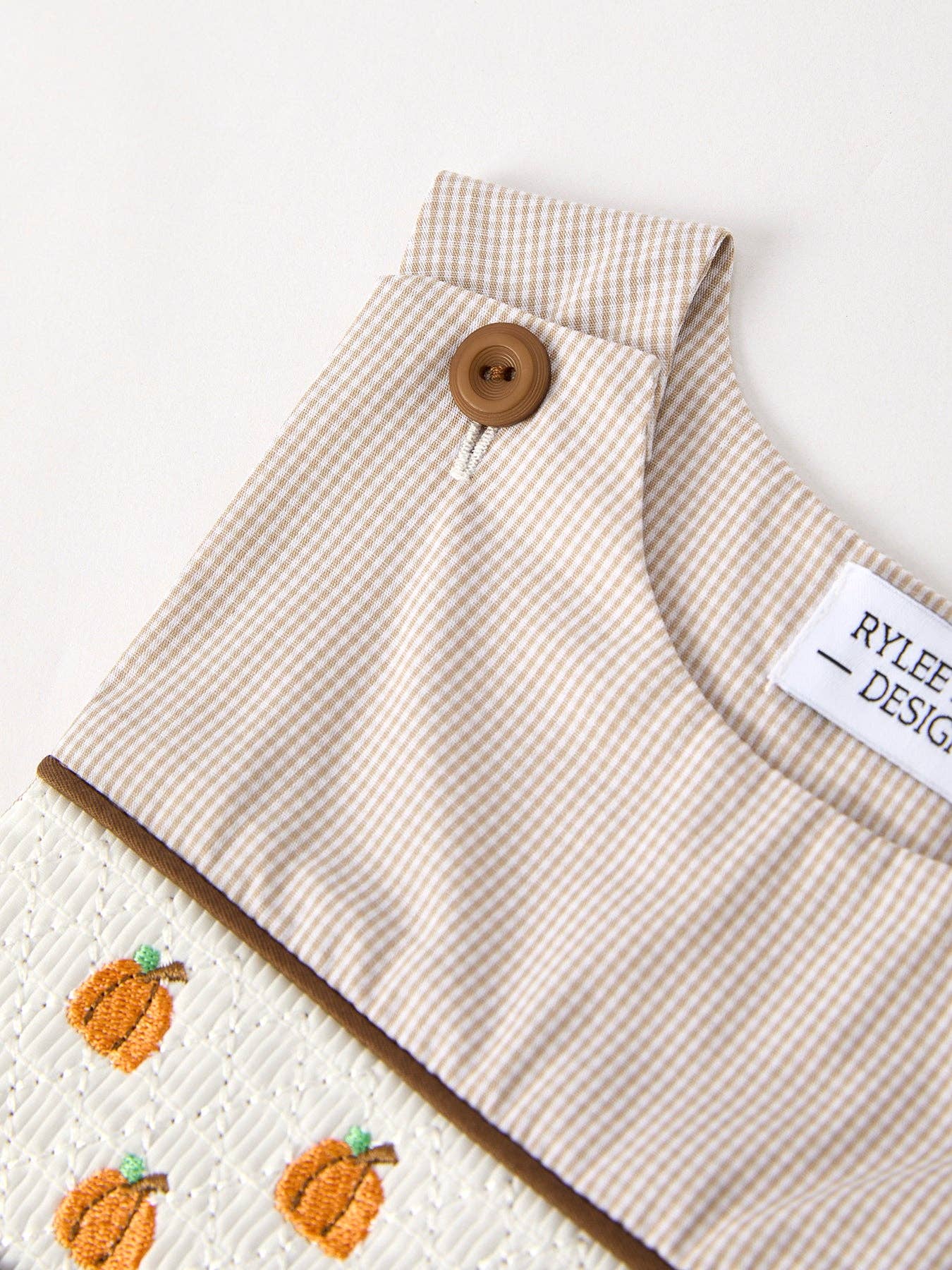 Pumpkin Patch Romper in Tan- Infant Boys (3M-18M)