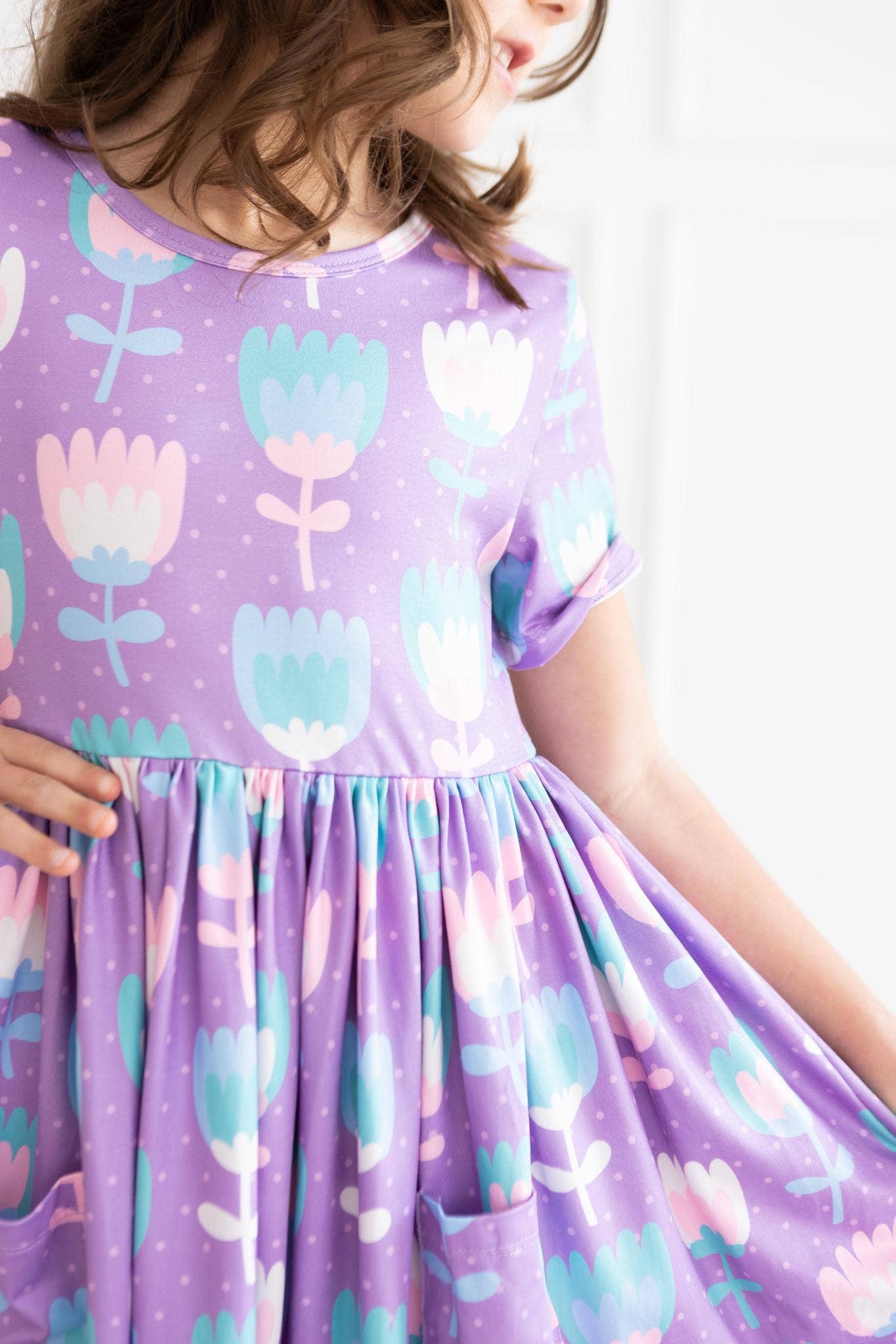 Too Cool Tulips Dress in Purple- Infant & Girls (6/12-9/10)