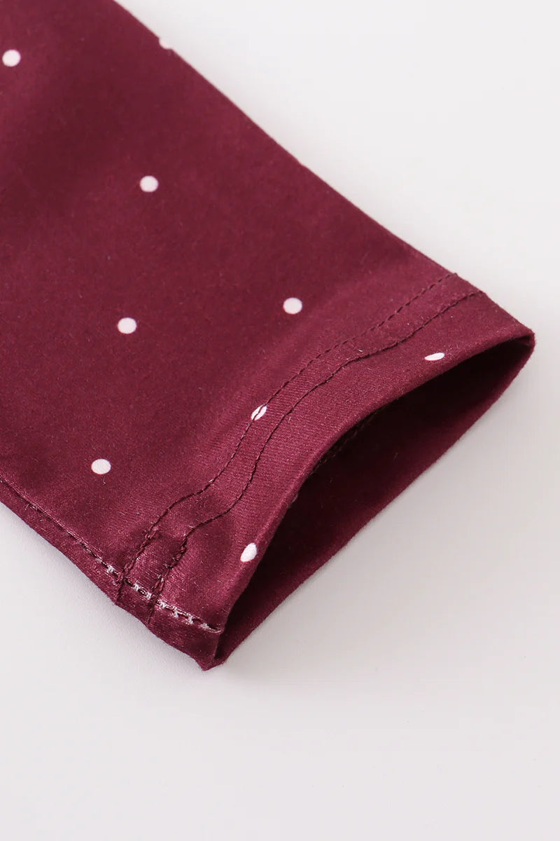 Marnie Dress in Maroon- Girls (2-7)