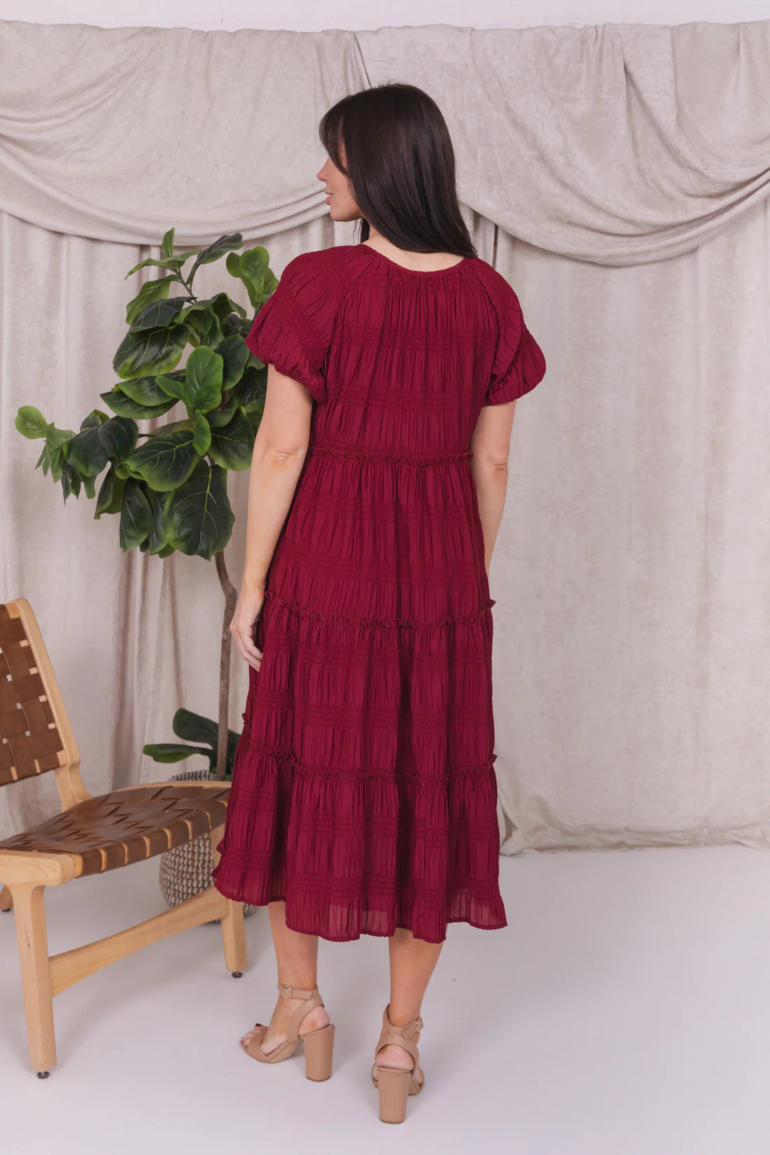Serena Dress in Mahogany- Misses and Plus (S-2X)
