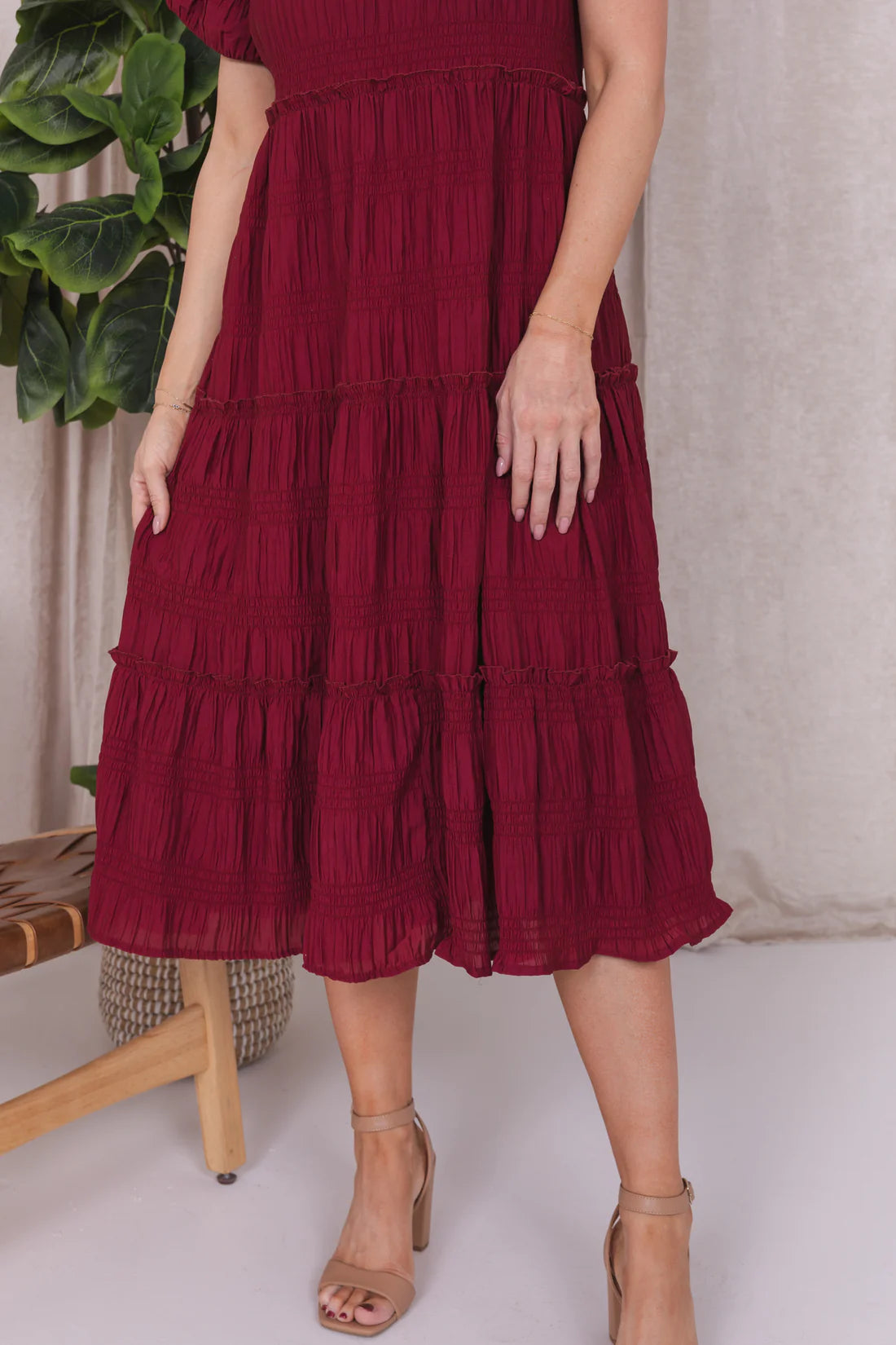 Serena Dress in Mahogany- Misses and Plus (S-2X)