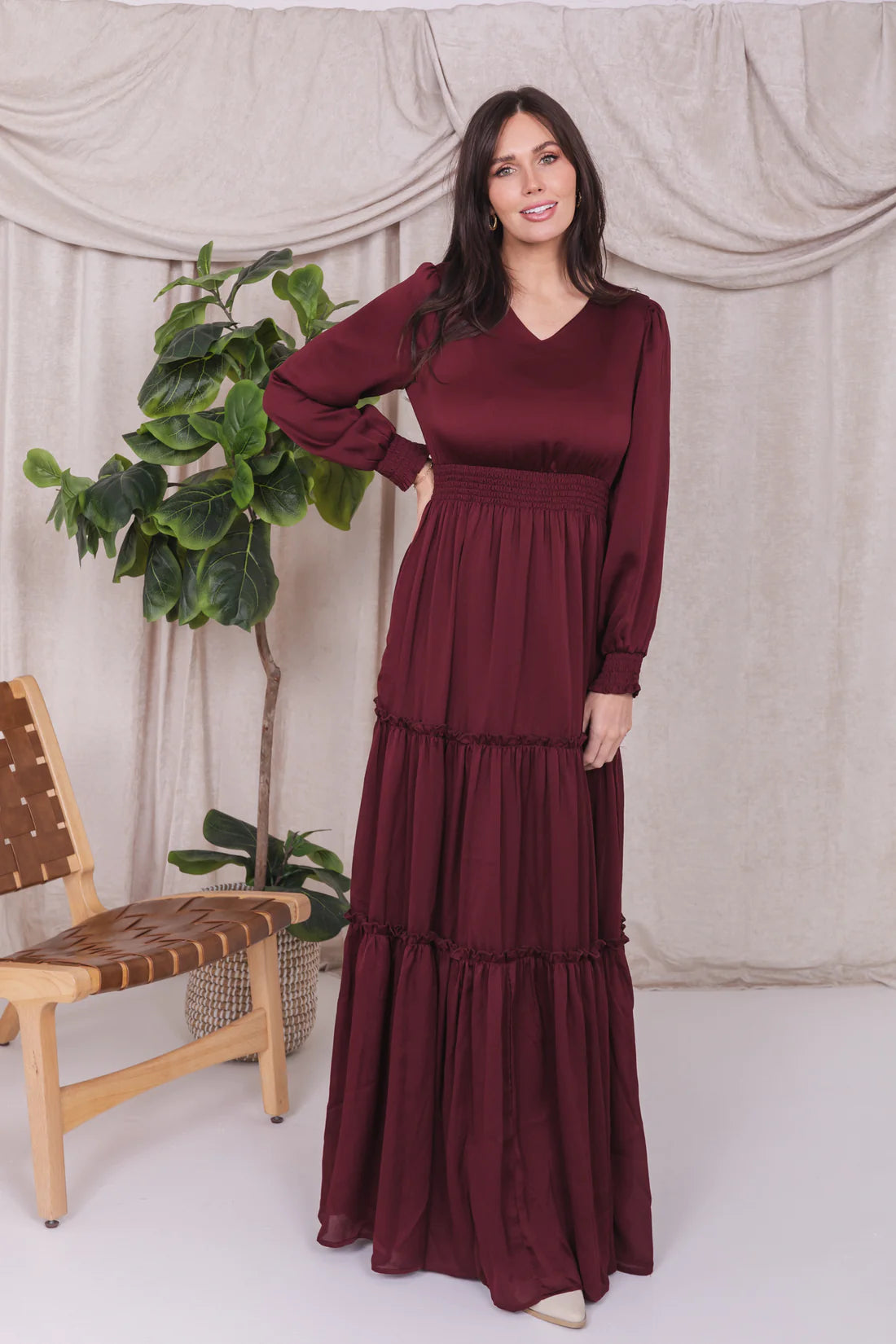 Anastasia Dress in Zinfandel- Plus (3X)