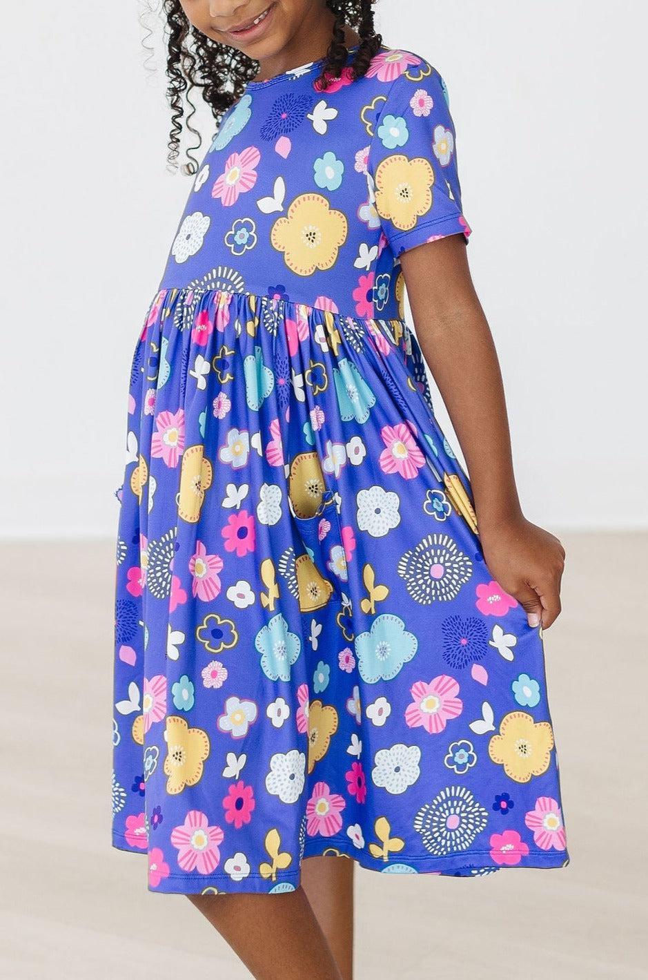 slim fit dress slacks Pocket Twirl Dress in Floral Frenzy- Infant/Girls/Tween (6/12M-7/8) –  Darlin's Modest Wear