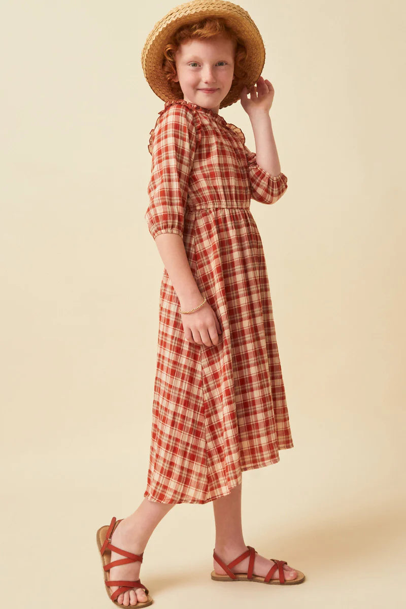 Emelie Dress in Rust- Tween (S 7/8 - XL 13/14)