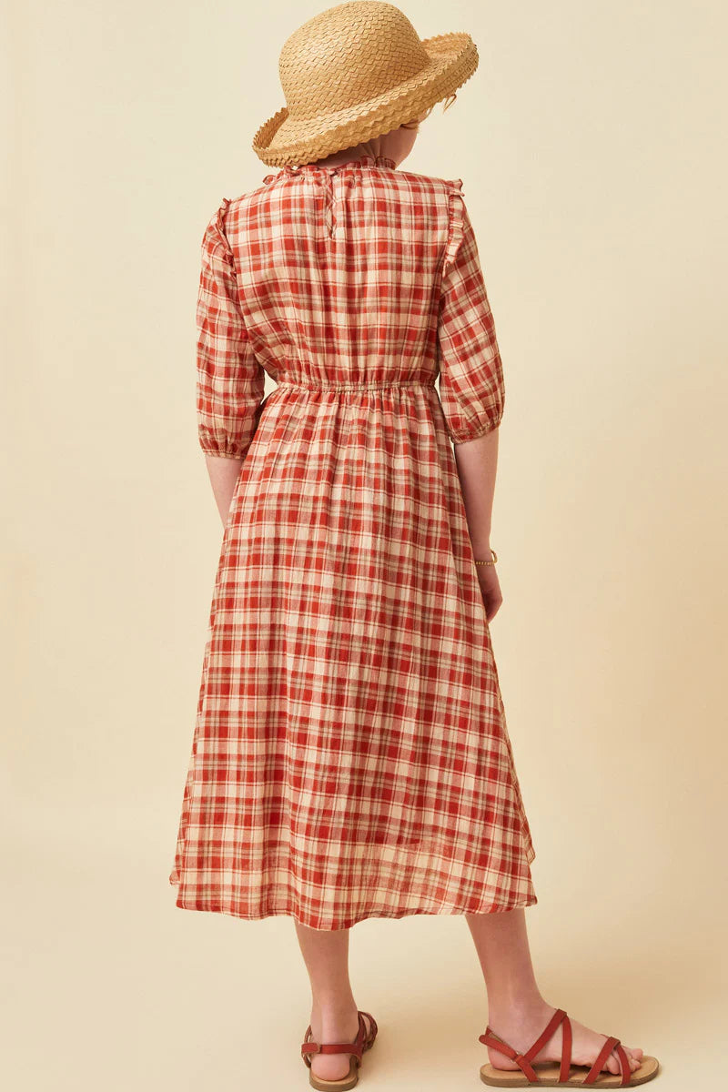 Emelie Dress in Rust- Tween (S 7/8 - XL 13/14)