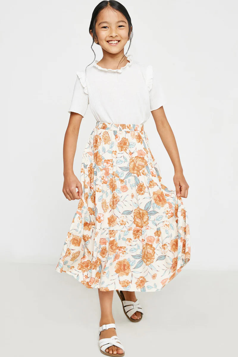 Jazlyn Skirt in Ivory- Tween (S 7/8 - XL 13/14)