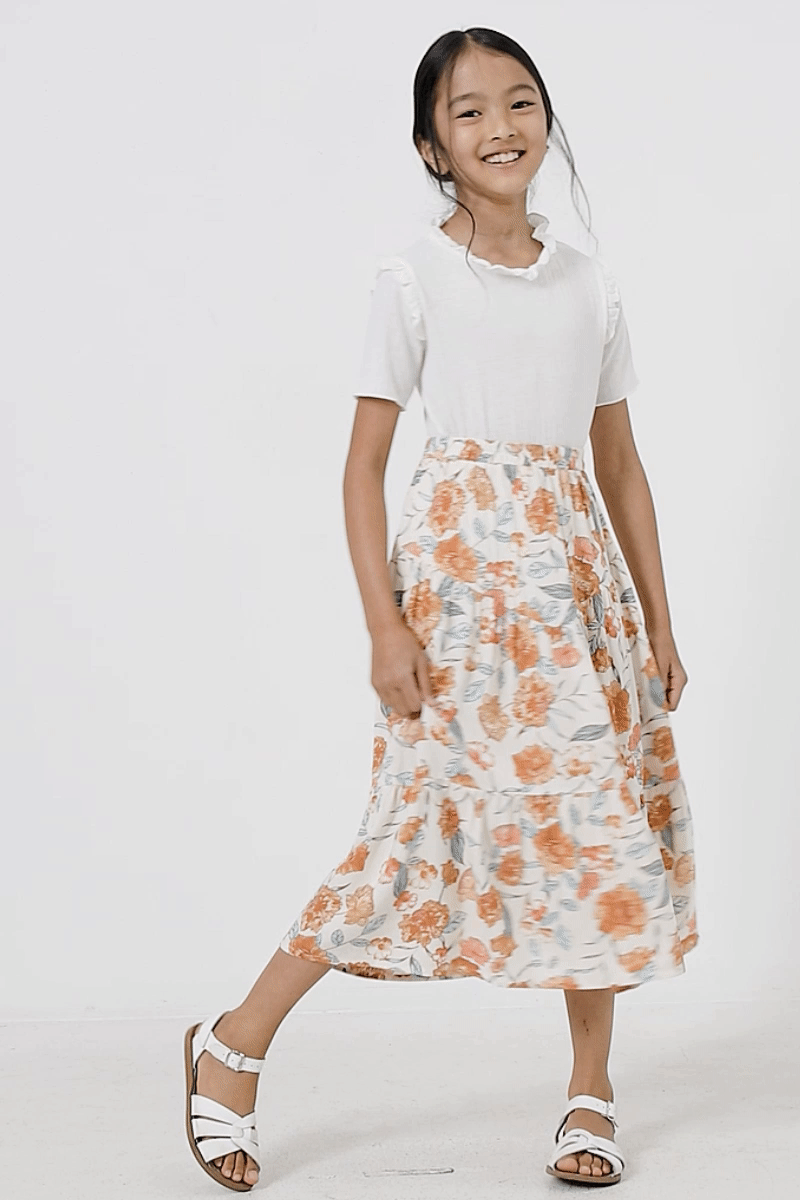 Jazlyn Skirt in Ivory- Tween (S 7/8 - XL 13/14)