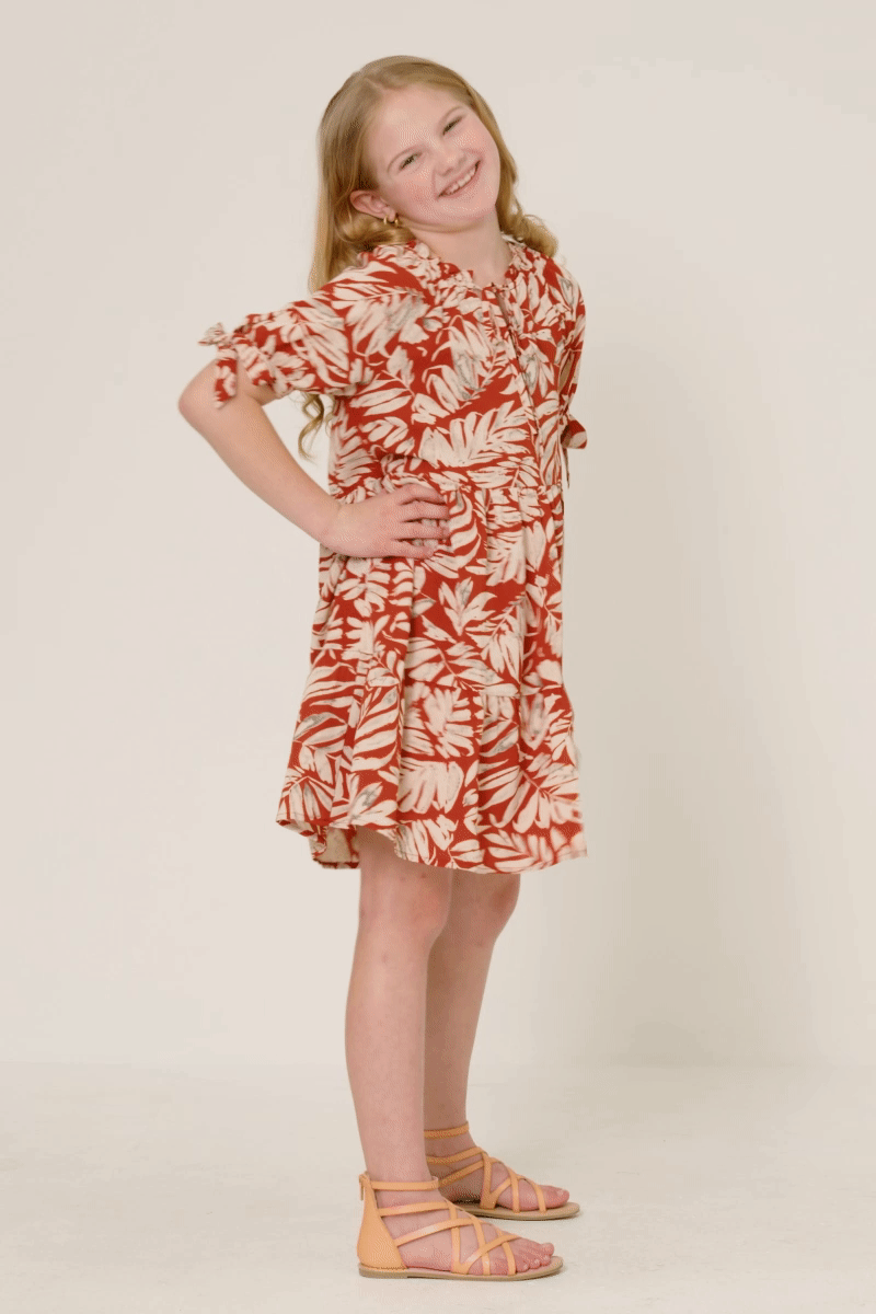 Talia Dress in Rust- Girls/Tween (S 7/8 - XL 13/14)