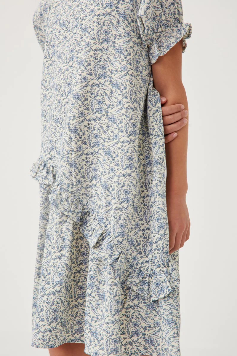 Aella Dress in Blue- Tween (S 7/8 - XL 13/14)