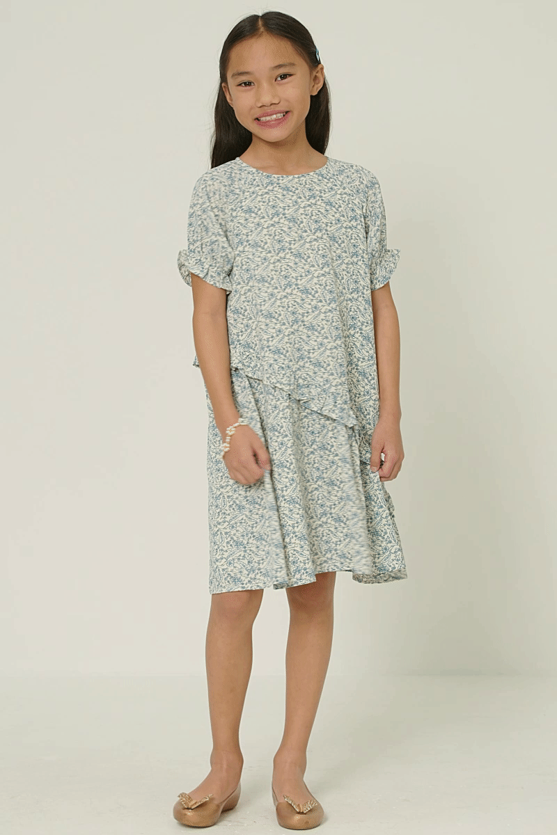 Aella Dress in Blue- Tween (S 7/8 - XL 13/14)