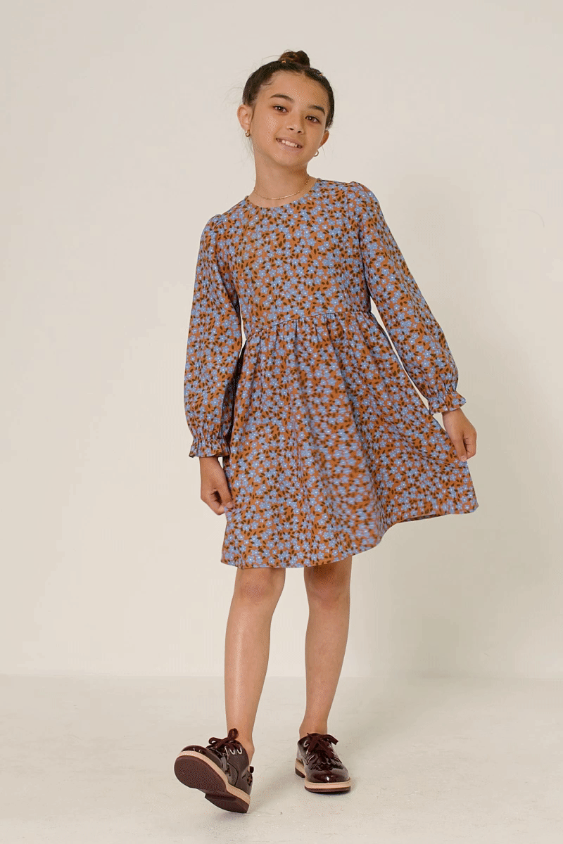 Camila Dress in Camel- Tween (M 9/10)