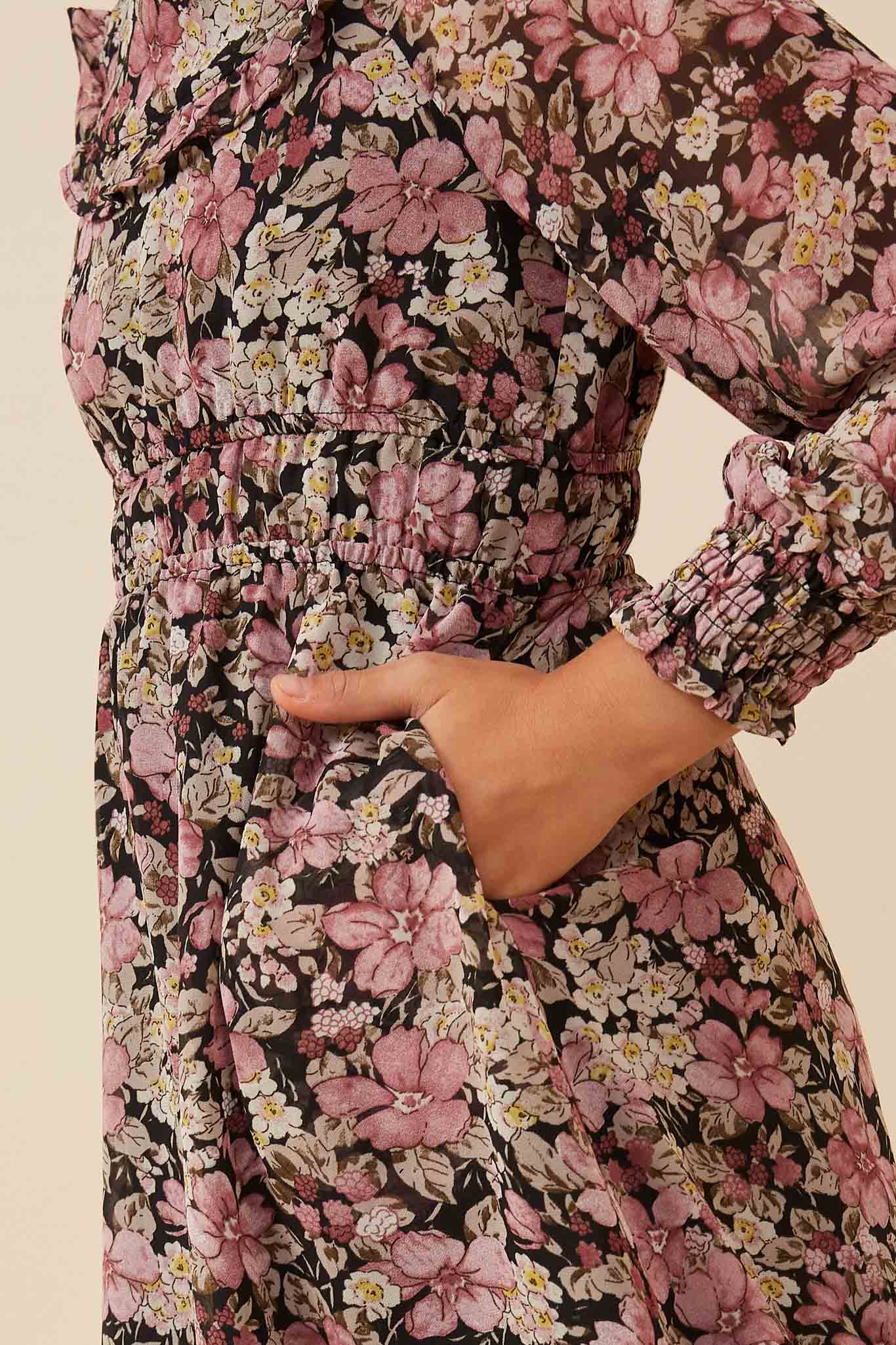 Desirae Dress in Black- Girls/Tween (S 7/8 - XL 13/14)