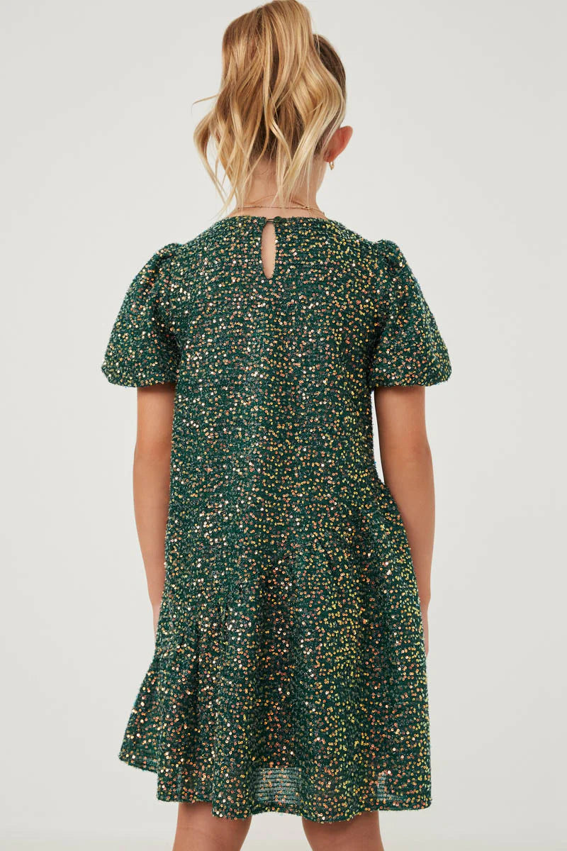 Adalie Dress in Green- Girls/Tween (S 7/8 - XL 13/14)