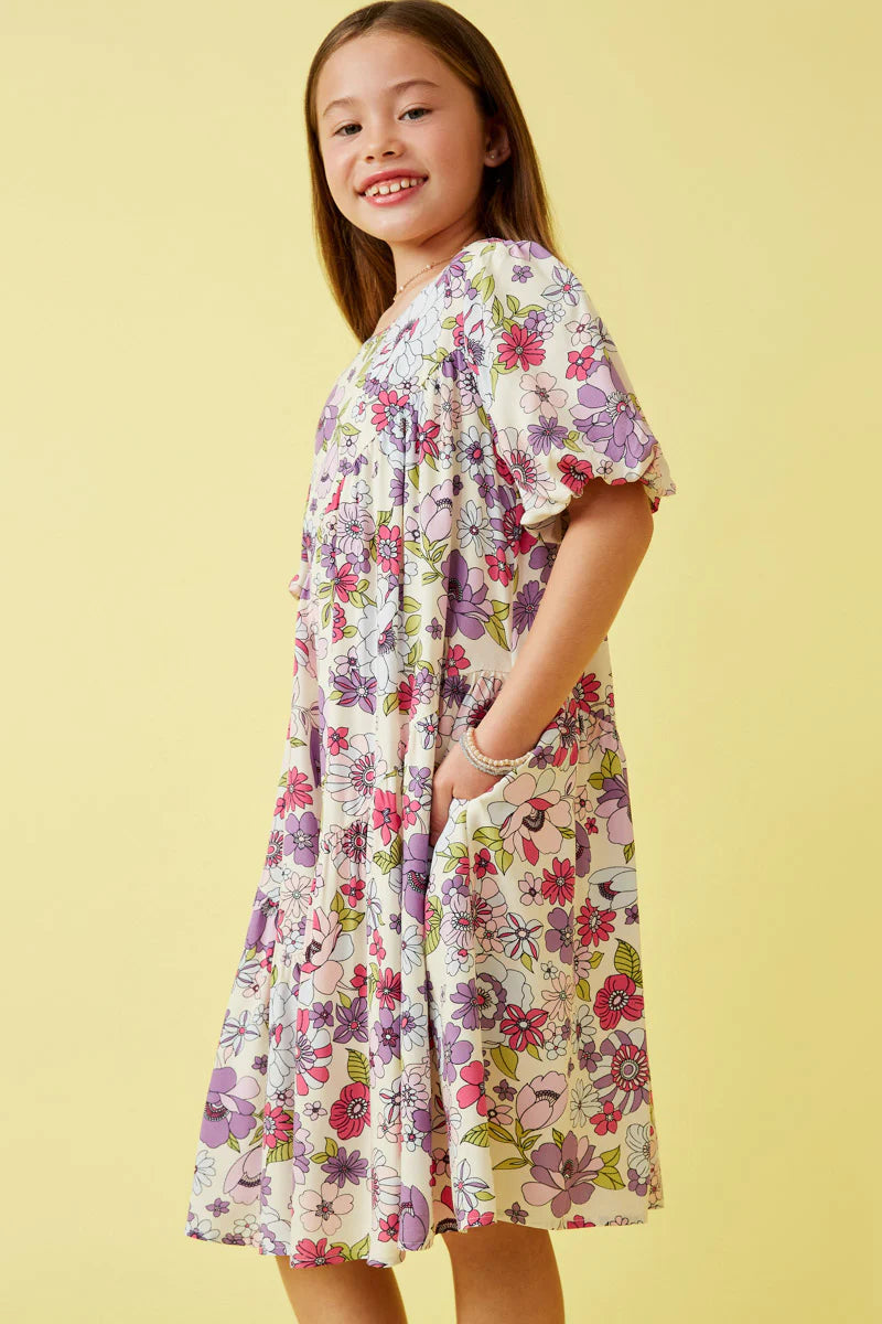 Vivian Dress in Purple- Tween (S 7/8 - XL 13/14)