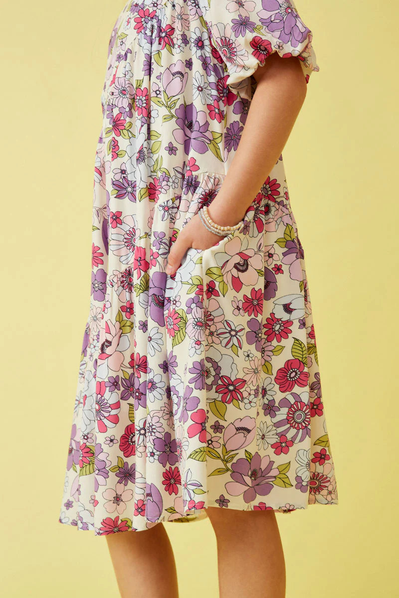 Vivian Dress in Purple- Tween (S 7/8 - XL 13/14)