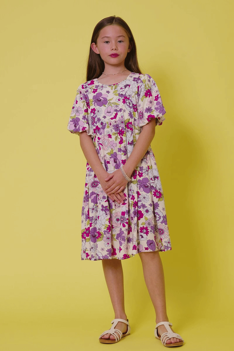 Vivian Dress in Purple- Tween (S 7/8 - XL 13/14)