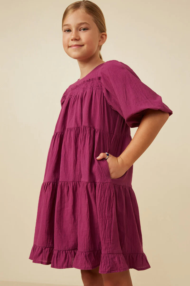 Sienna Dress in Berry- Tween (XL 13/14)
