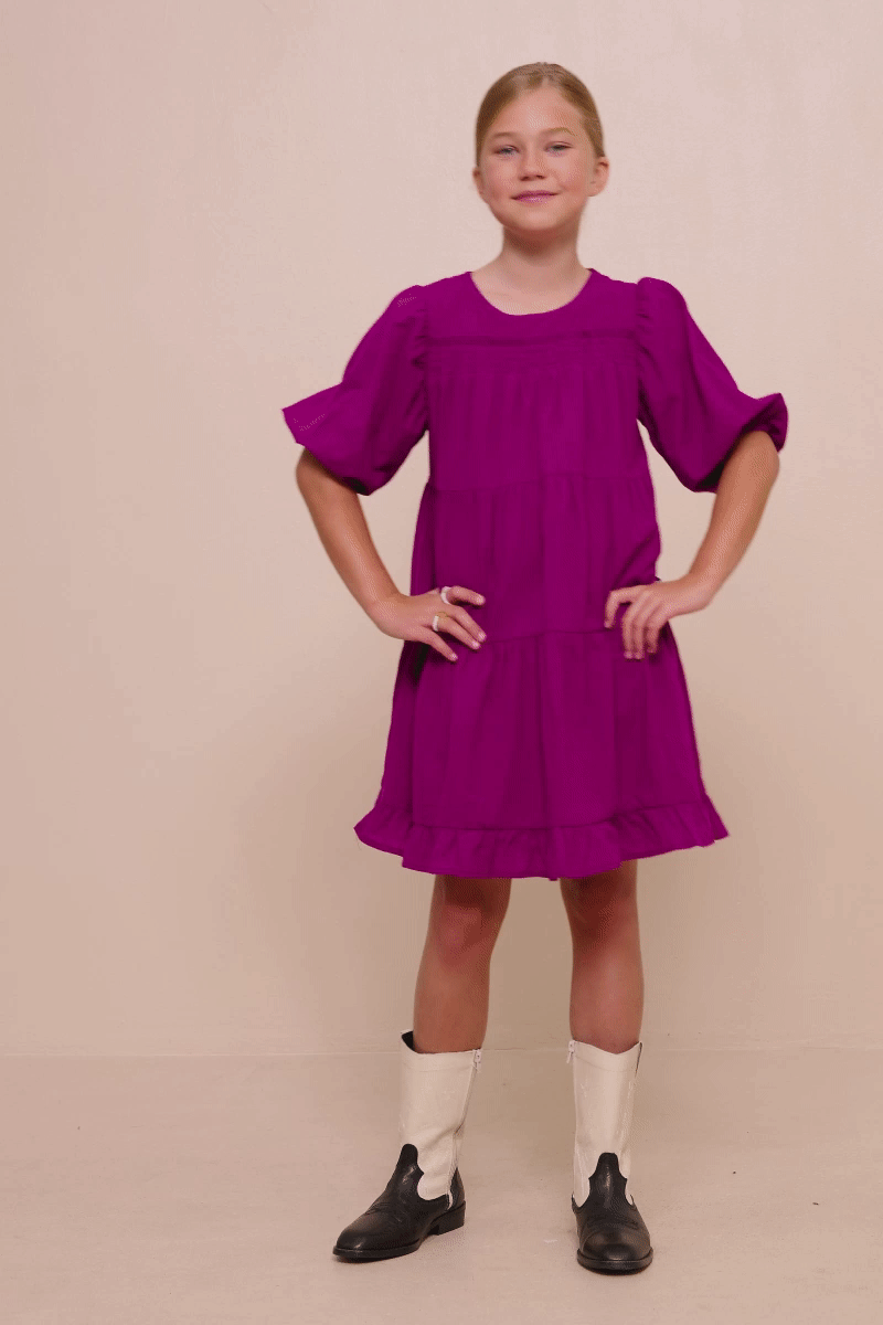 Sienna Dress in Berry- Tween (XL 13/14)