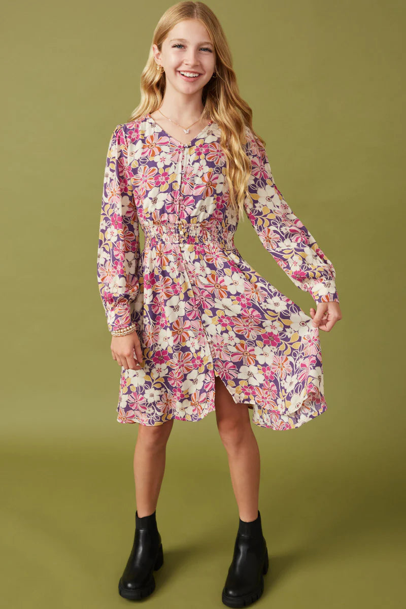 Maliyah Dress in Violet- Tween (S 7/8 - XL 13/14)