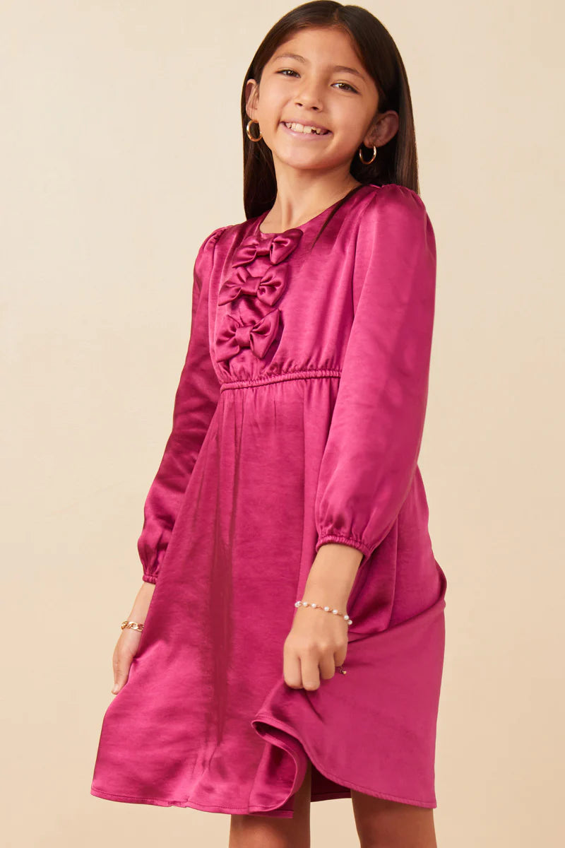 Magalene Dress in Magenta- Tween (S 7/8 - XL 13/14)