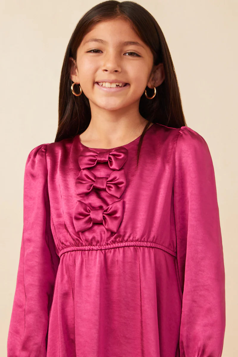 Magalene Dress in Magenta- Tween (S 7/8 - XL 13/14)
