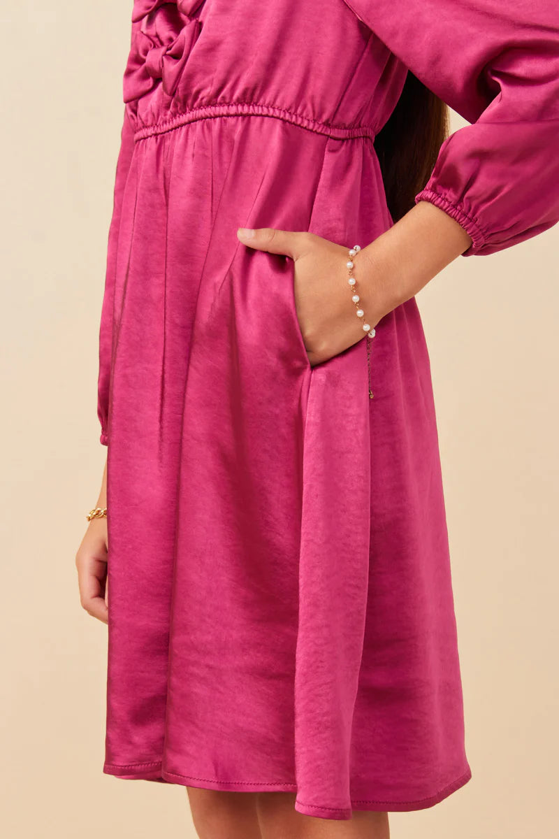 Magalene Dress in Magenta- Tween (S 7/8 - XL 13/14)