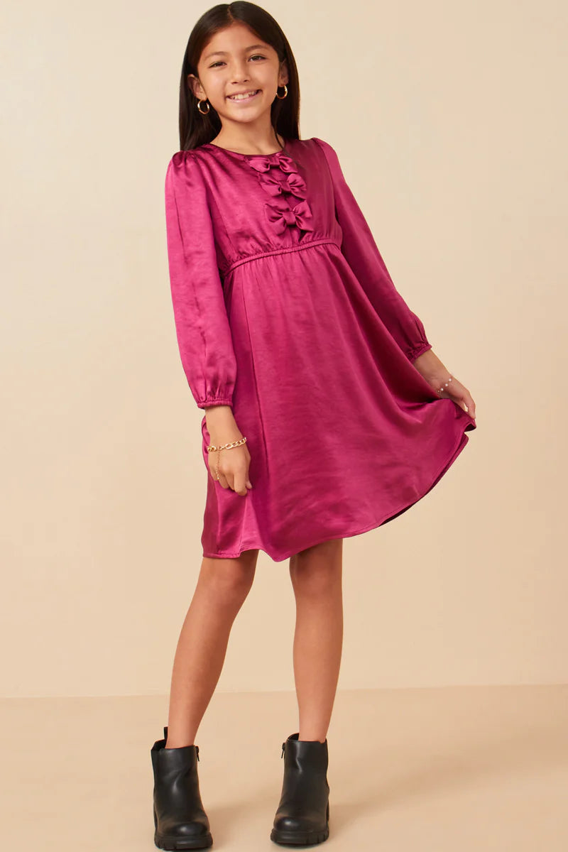 Magalene Dress in Magenta- Tween (S 7/8 - XL 13/14)