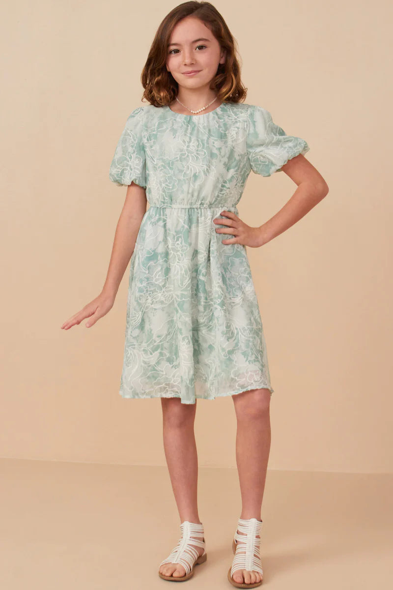 Giselle Dress in Green- Tween (S 7/8 - XL 13/14)