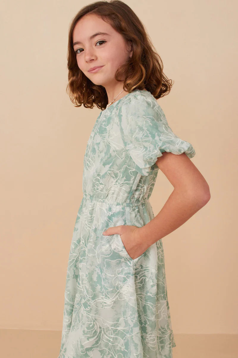 Giselle Dress in Green- Tween (S 7/8 - XL 13/14)