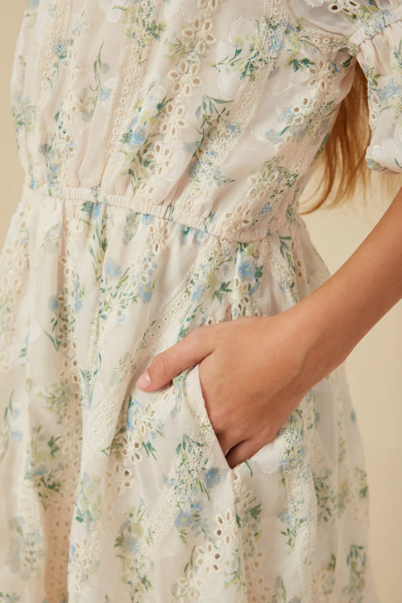 Aliza Dress in Cream- Tween (S 7/8 - XL 13/14)