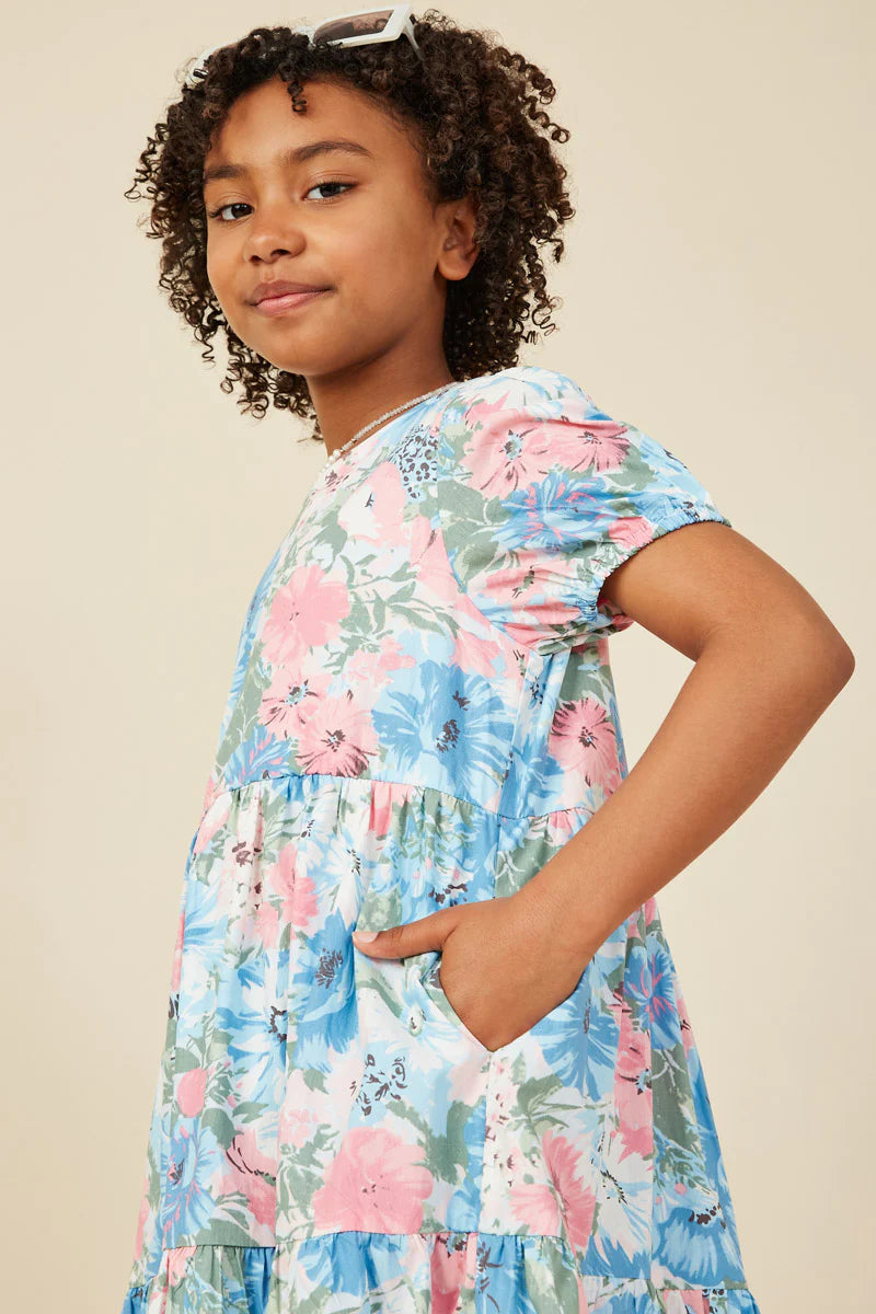 Katana Dress in Blue- Girls & Tween (S 7/8 - XL 13/14)