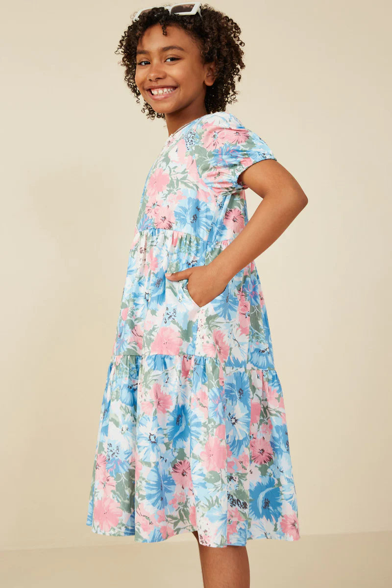 Katana Dress in Blue- Girls & Tween (S 7/8 - XL 13/14)