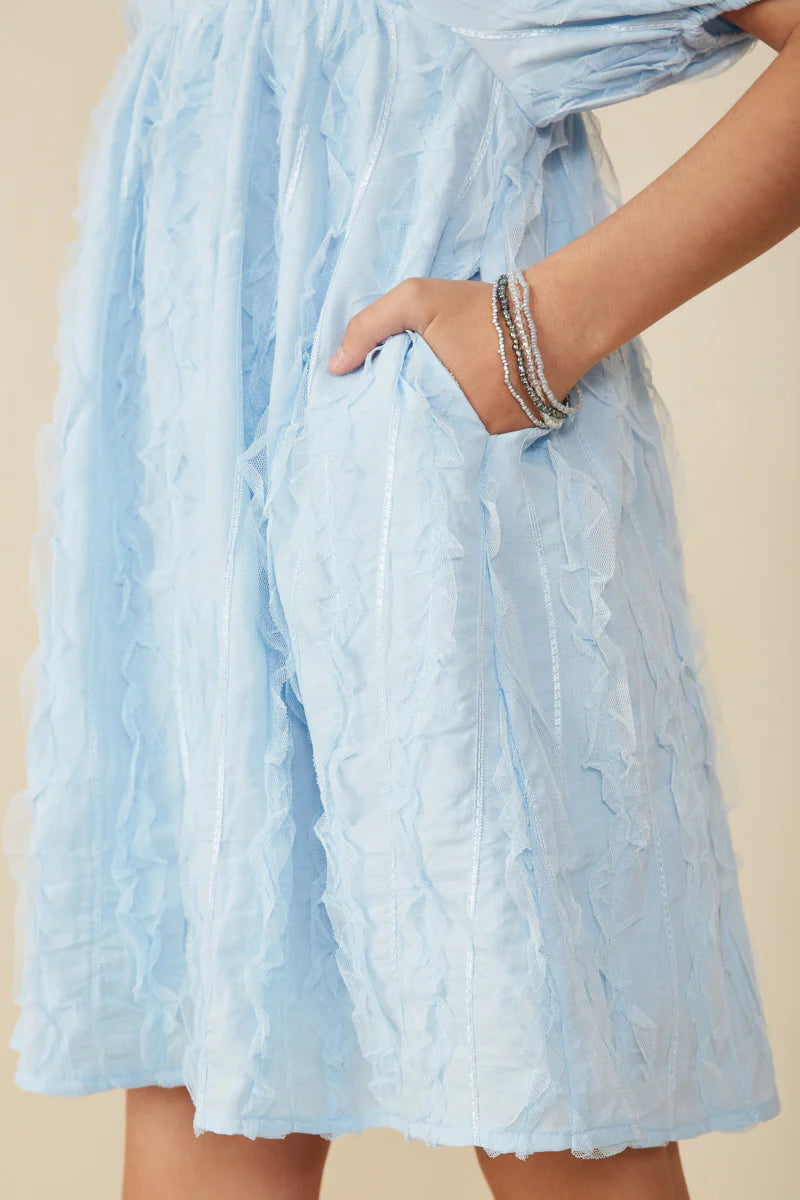 Amira Dress in Blue- Tween Girls (S 7/8 - XL 13/14)