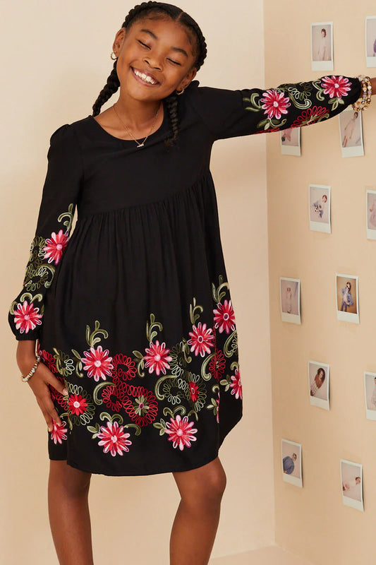 Maribeth Dress in Black- Girls/Tween (S 7/8 - XL 13/14)