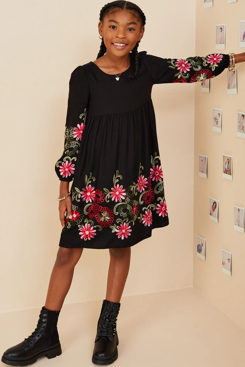 Maribeth Dress in Black- Girls/Tween (S 7/8 - XL 13/14)