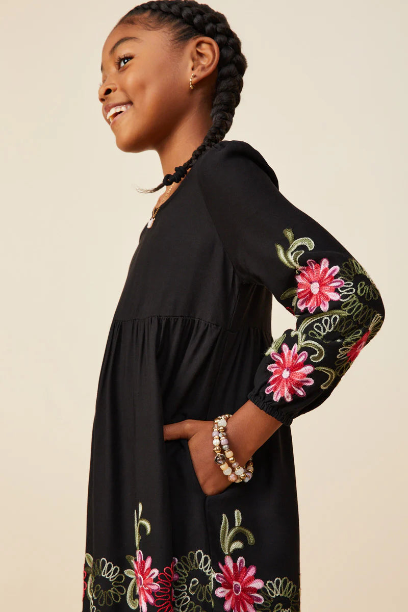 Maribeth Dress in Black- Girls/Tween (S 7/8 - XL 13/14)