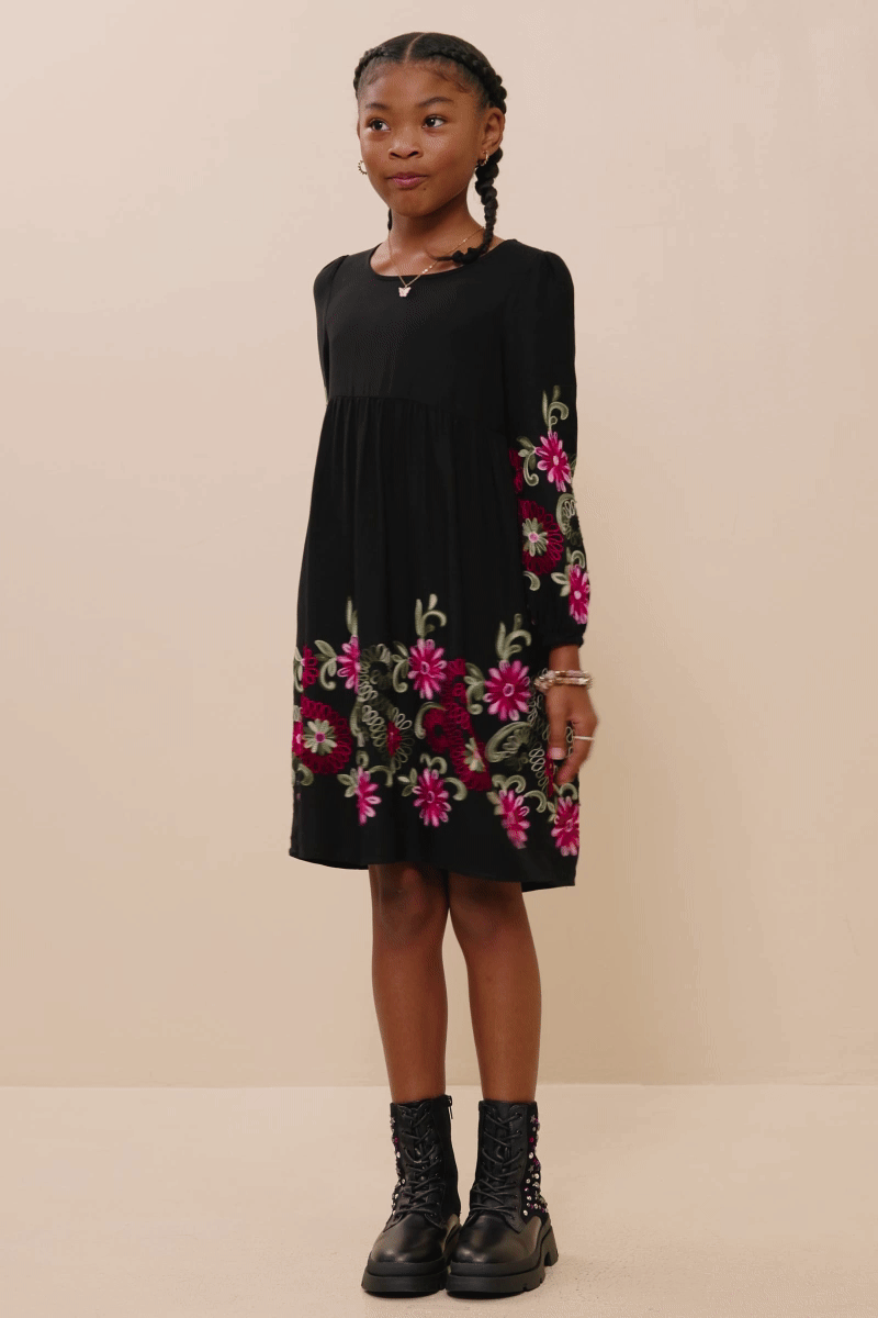 Maribeth Dress in Black- Girls/Tween (S 7/8 - XL 13/14)