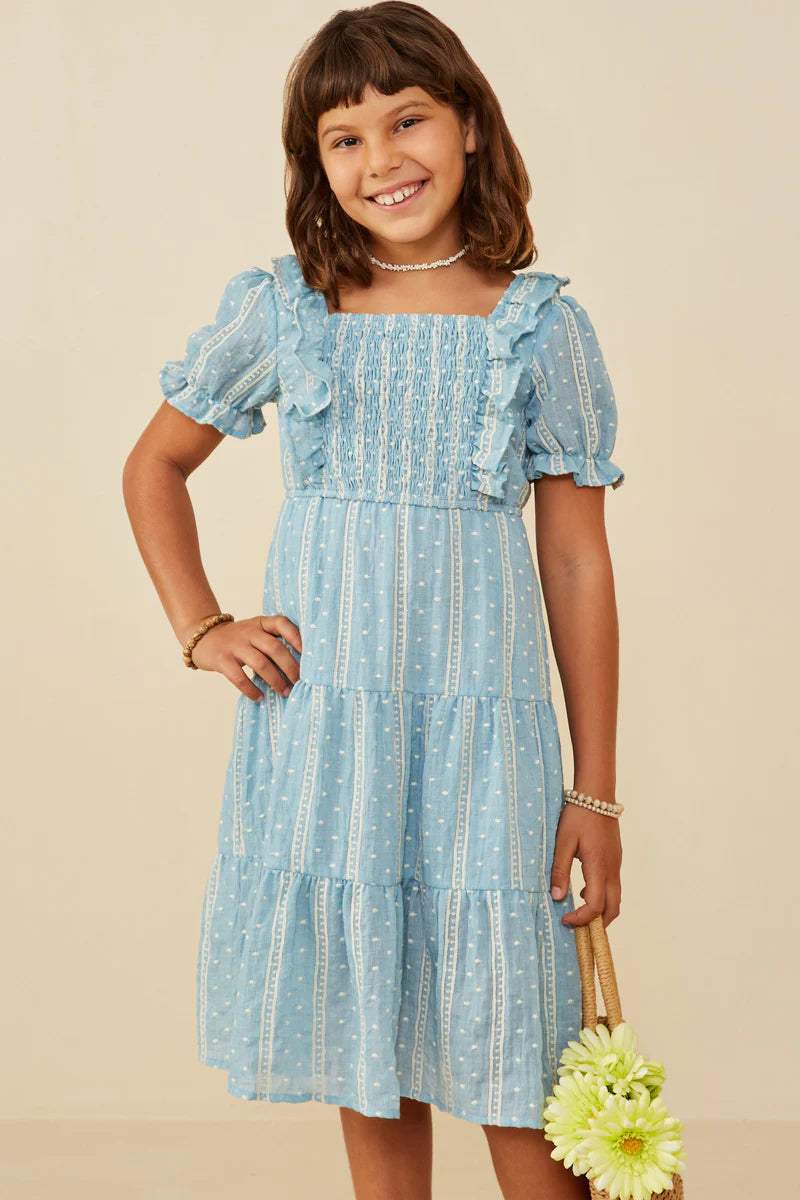 Lainey Dress in Light Denim- Tween Girls (S 7/8 - XL 13/14)