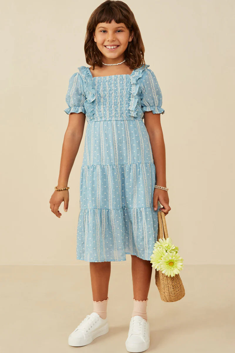 Lainey Dress in Light Denim- Tween Girls (S 7/8 - XL 13/14)