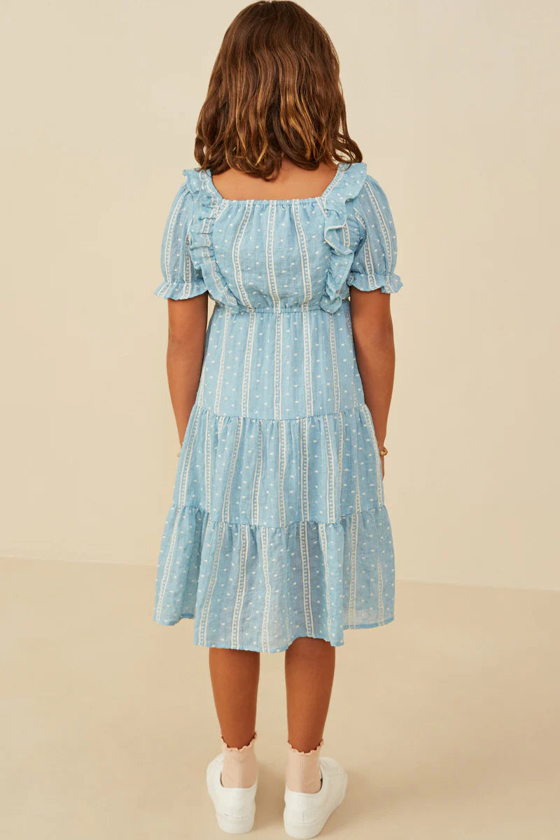 Lainey Dress in Light Denim- Tween Girls (S 7/8 - XL 13/14)