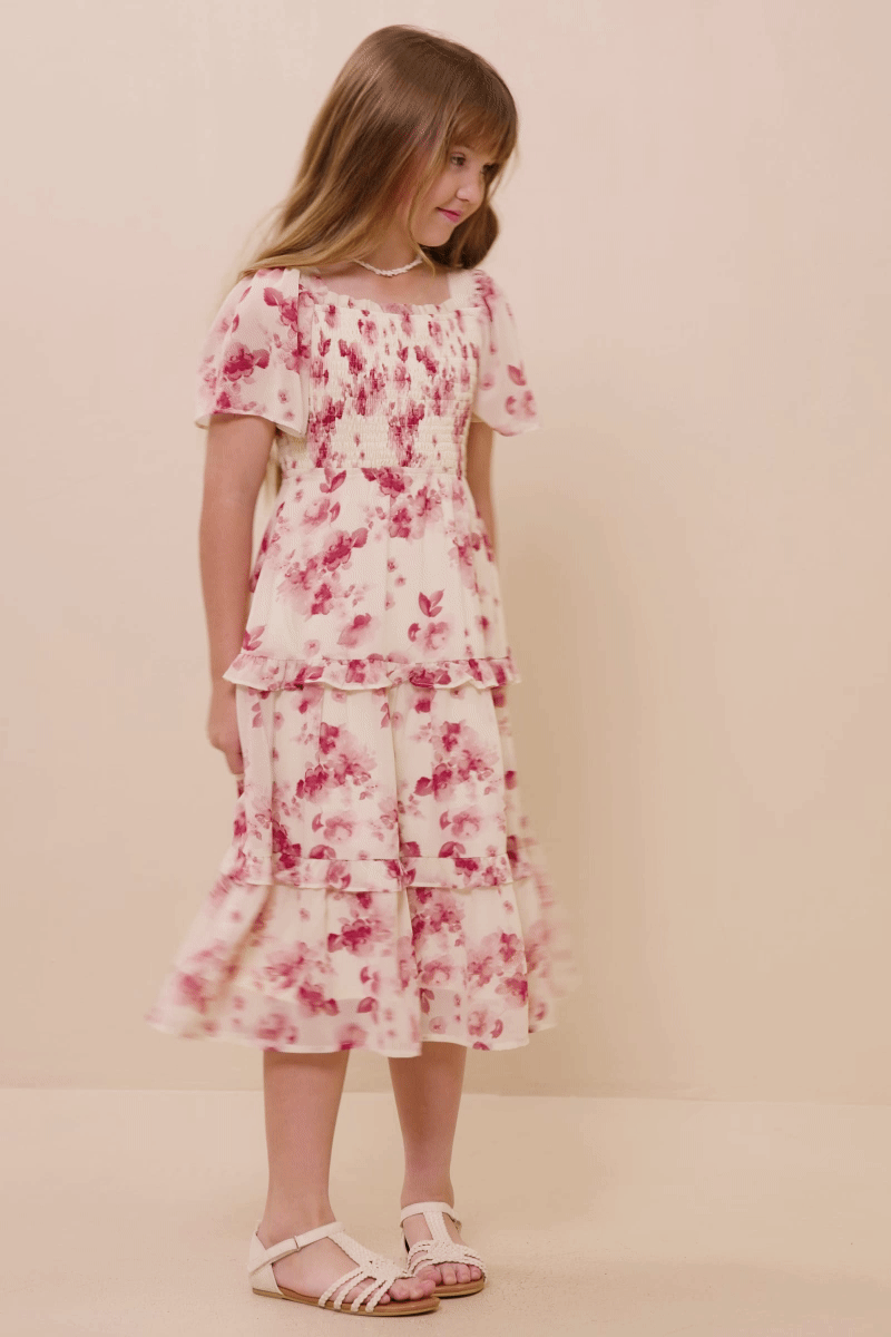 Evelina Dress in Mauve- Tween Girls (L 11/12)