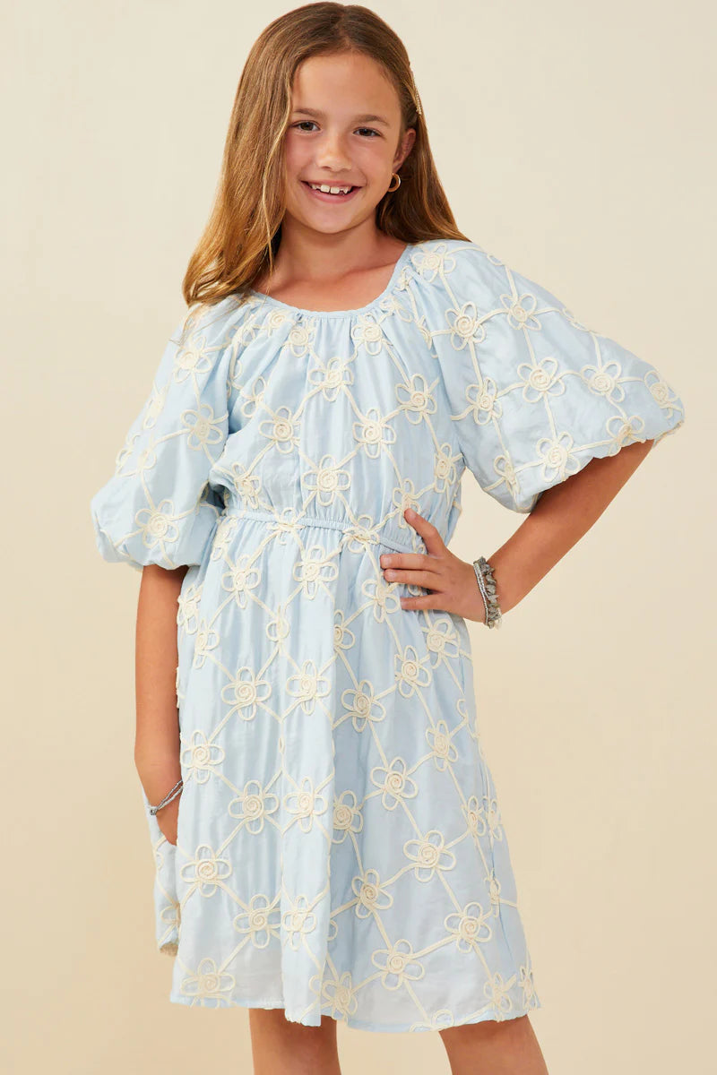 Maisie Dress in Blue- Tween Girls (S 7/8,M 9/10,XL 13/14) Blue / S 7/8 Maisie Dress in Blue- Tween Girls (S 7/8,M 9/10,XL 13/14) Blue / S 7/8
