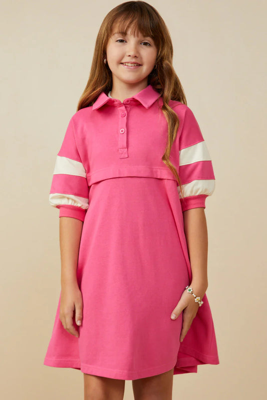Kenna Dress in Pink- Girls/Tween (S 7/8 - XL 13/14)