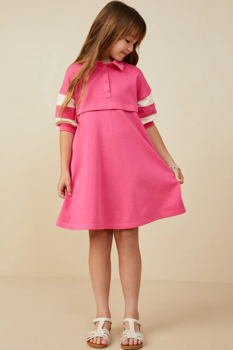 Kenna Dress in Pink- Girls/Tween (S 7/8 - XL 13/14)