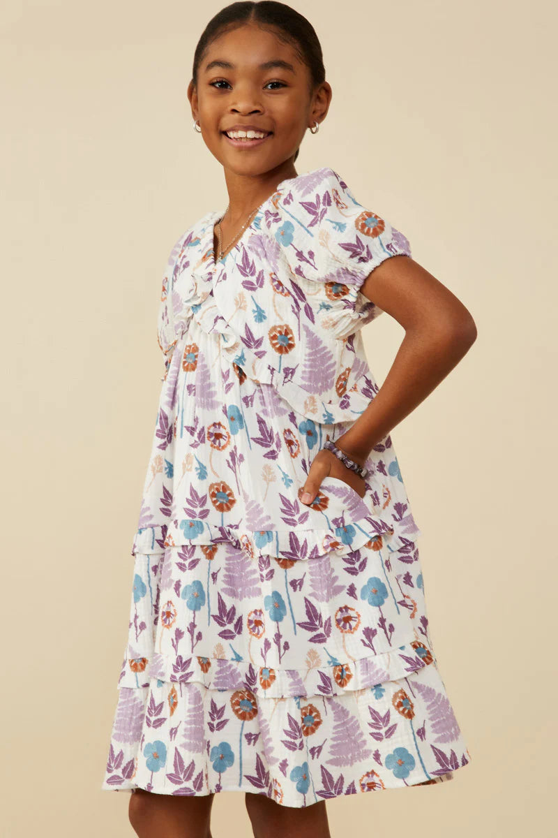 Millie Dress in Lavender Mix- Tween Girls (S 7/8 - XL 13/14)