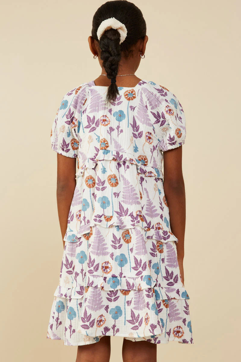 Millie Dress in Lavender Mix- Tween Girls (S 7/8 - XL 13/14)