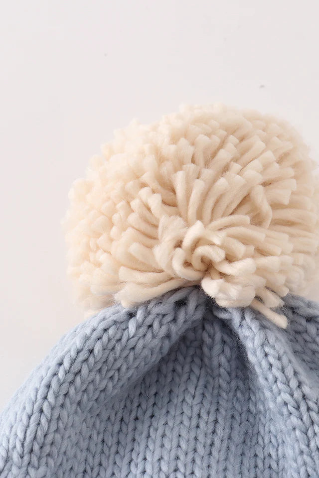 Christmas Tree Cable Beanie in Blue- Baby / Kids